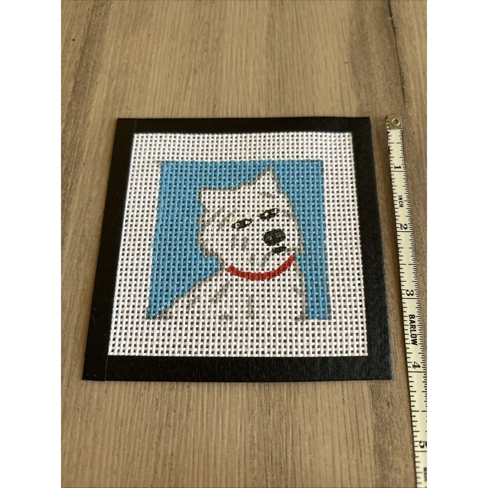 WESTIE DOG Hand Painted Needlepoint cross‎ stitch Canvas 4